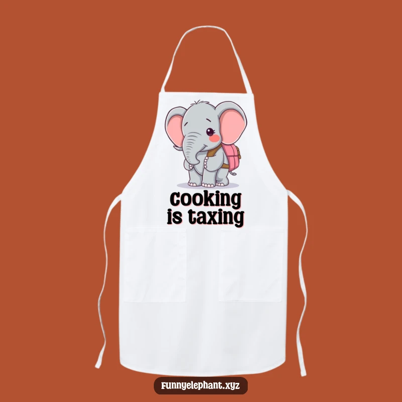 Funny Confused Elephant Backpack Apron - Hilarious Kitchen Wear