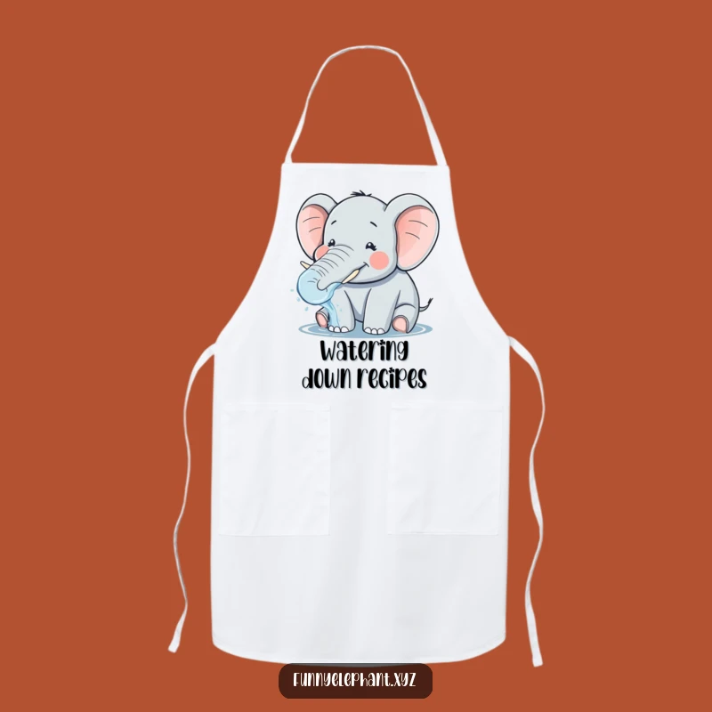 Funny Elephant Water Splash Apron - Cook with a Splash!
