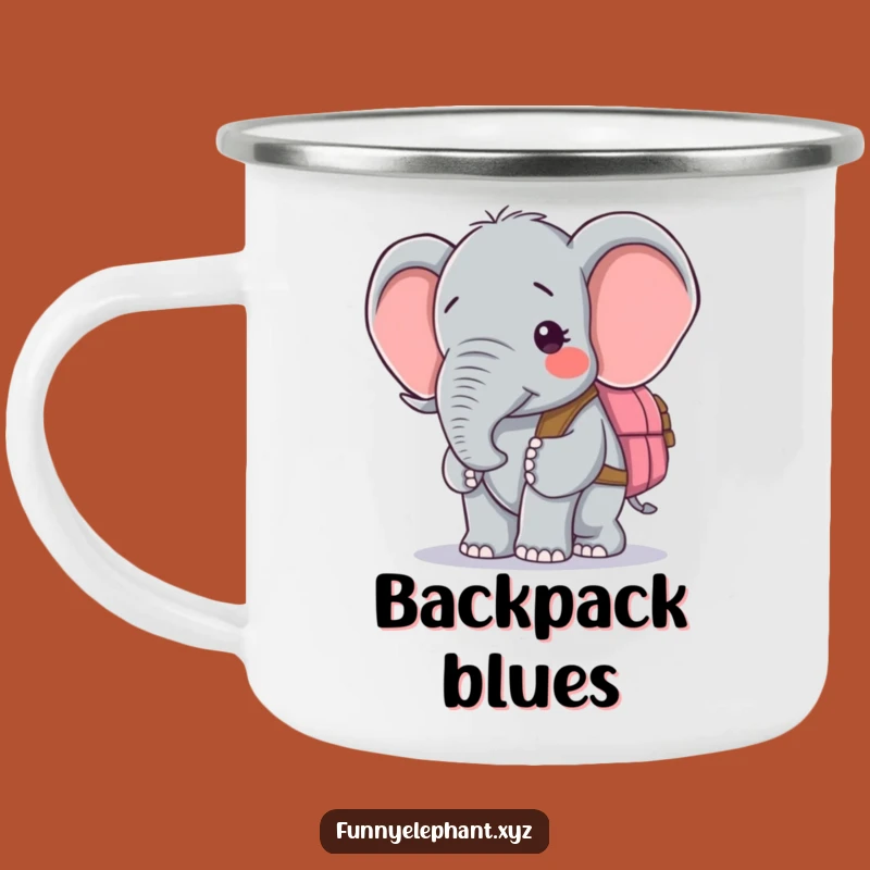 Funny Confused Elephant Backpack Camping Mug - Durable Humor Outdoors