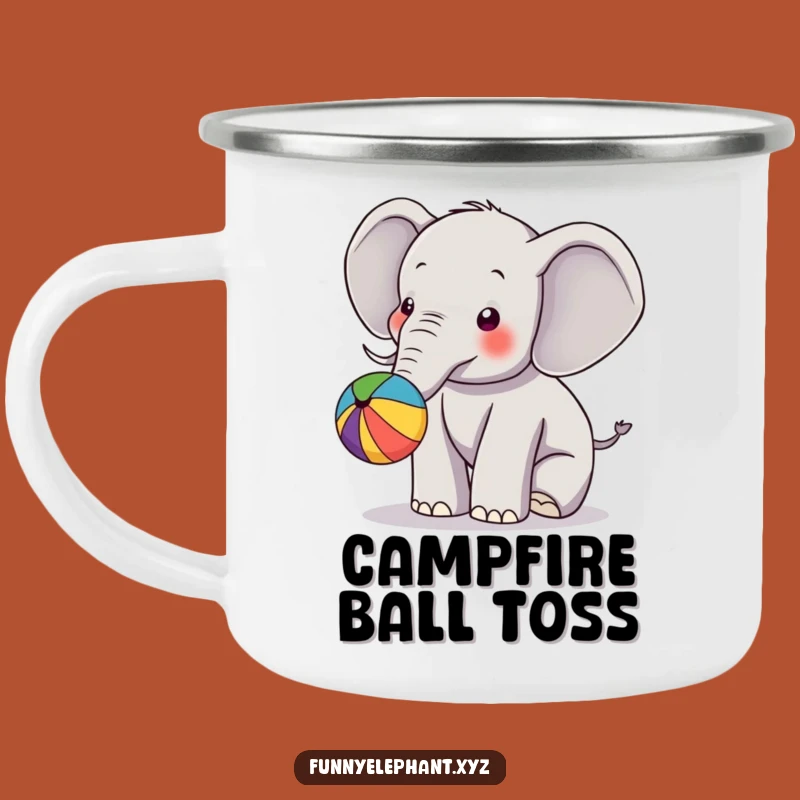 Funny Elephant Ball Play Camping Mug - Durable Fun for Outdoors