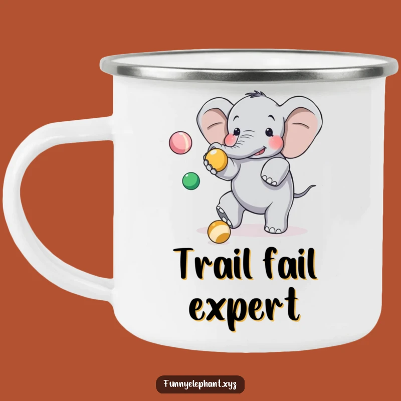 Durable Funny Clumsy Elephant Camping Mug - Outdoor Juggling Gift