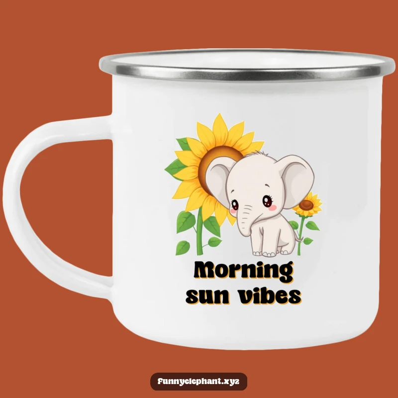 Funny Elephant Sunflower Camping Mug: Outdoor Discovery