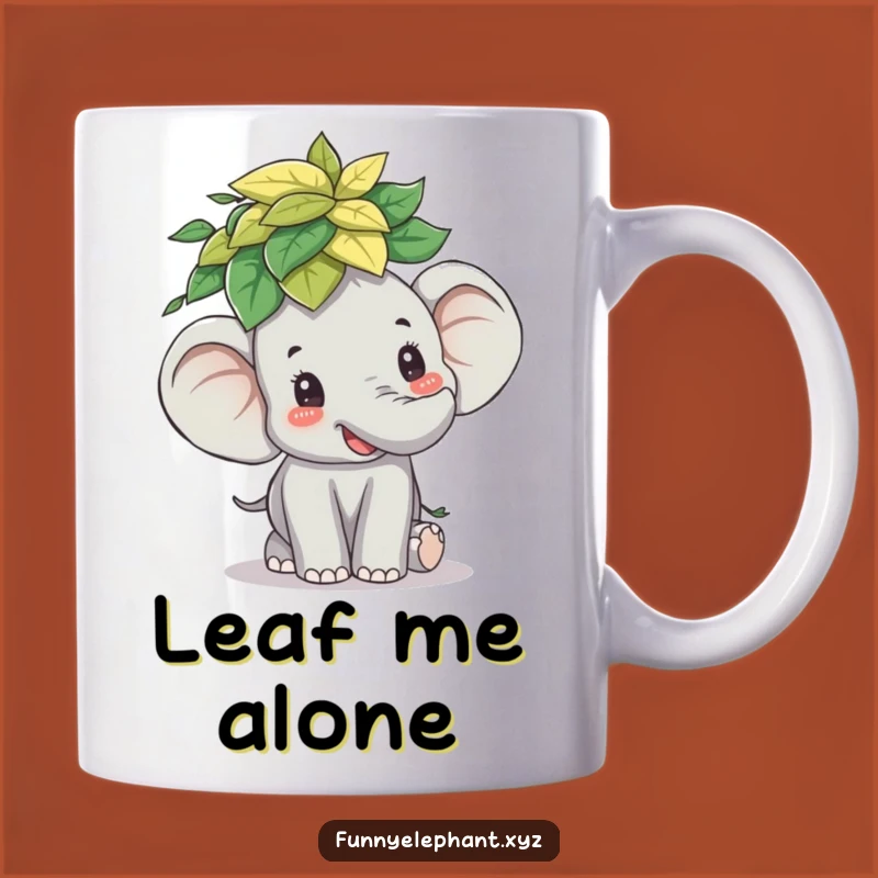 Funny Elephant Leaf Stack Mug: Hilarious Balance Act Gift