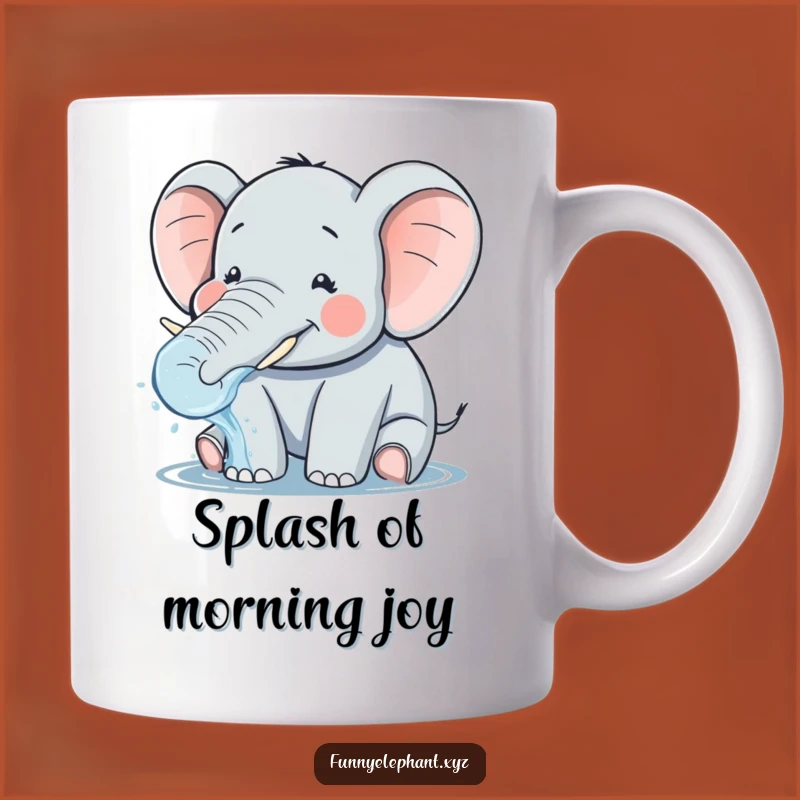 Funny Elephant Splashing Water Mug - Happy Plump Trunk Fun Gift!