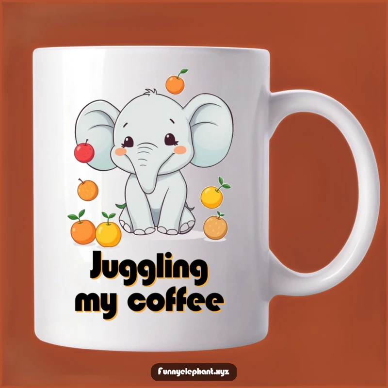 Funny Juggling Elephant Mug - Hilarious Gift for Multitaskers