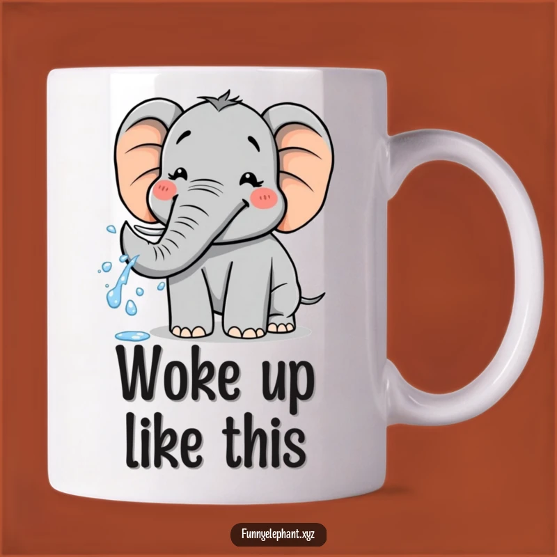Funny Elephant Water Spray Mug: Hilarious Grinning Animal Gift