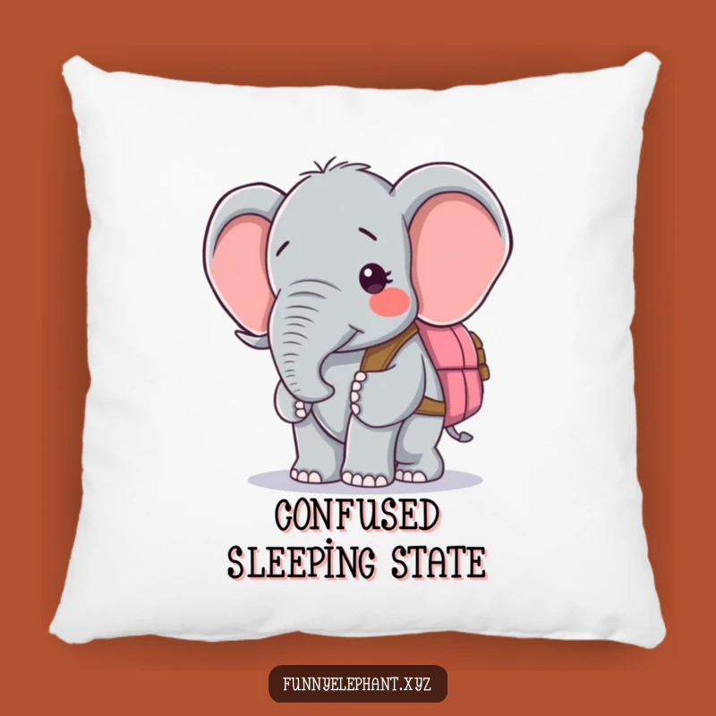 Funny Confused Elephant Backpack Pillow - Comfy & Hilarious Accent
