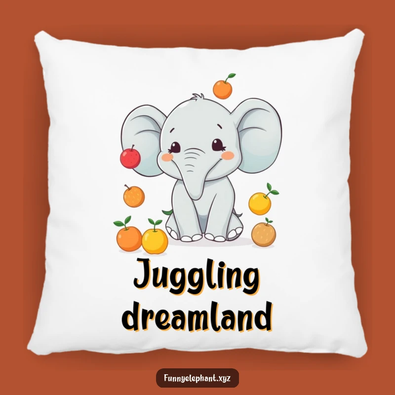 Funny Juggling Elephant Pillow - Comfy & Hilarious Accent