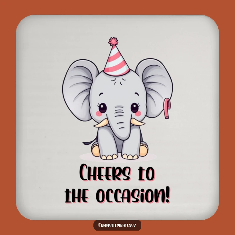 Funny Party Elephant Coaster: Birthday Fun, Festive Surface Protection
