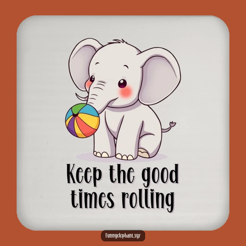 Funny Elephant Ball Play Coasters - Protect Surfaces with Playful Charm
