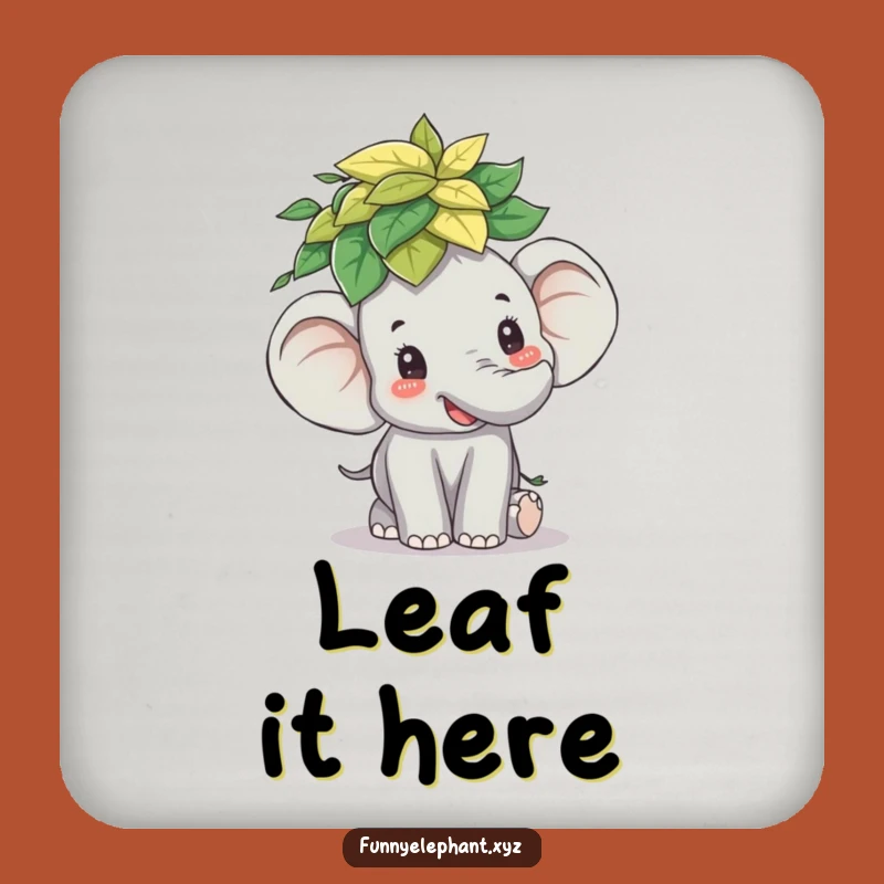 Funny Elephant Leaf Stack Coasters: Protect Surfaces with Poise