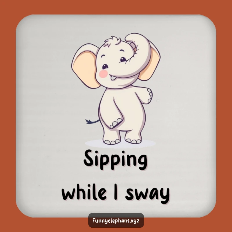 Funny Elephant Dance Coaster: Silly Trunk Moves, Protect Surfaces with Fun