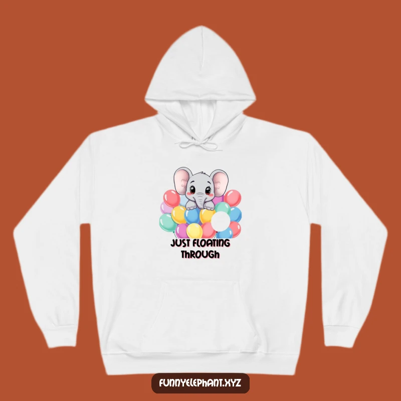 Cozy Funny Curious Elephant Hoodie - Warm Balloon Animal Wear Gift