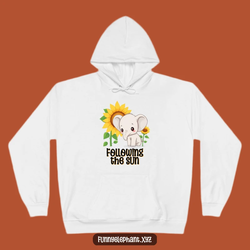 Funny Elephant Sunflower Hoodie: Cozy & Curious Comfort