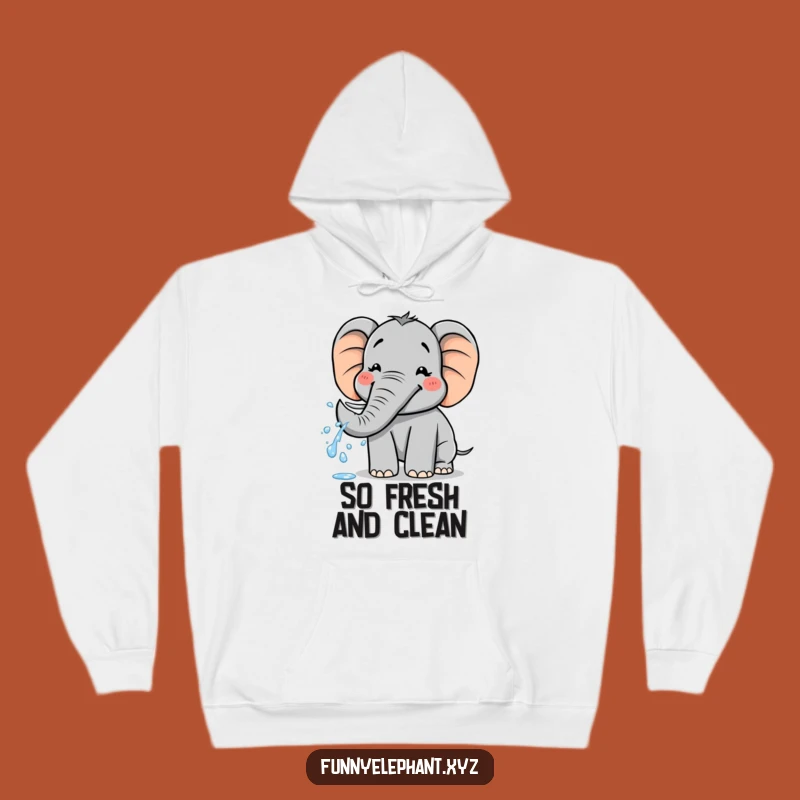 Funny Elephant Water Spray Hoodie: Cozy & Hilarious Fun