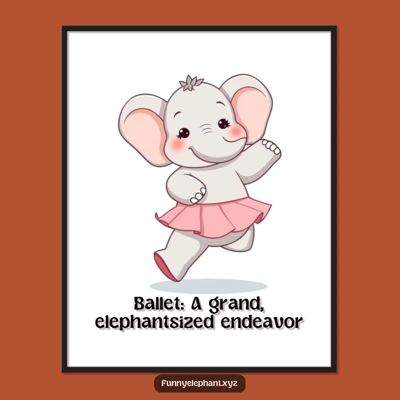 Free Printable Elephant Ballet Wall Art - Funny Downloadable Decor