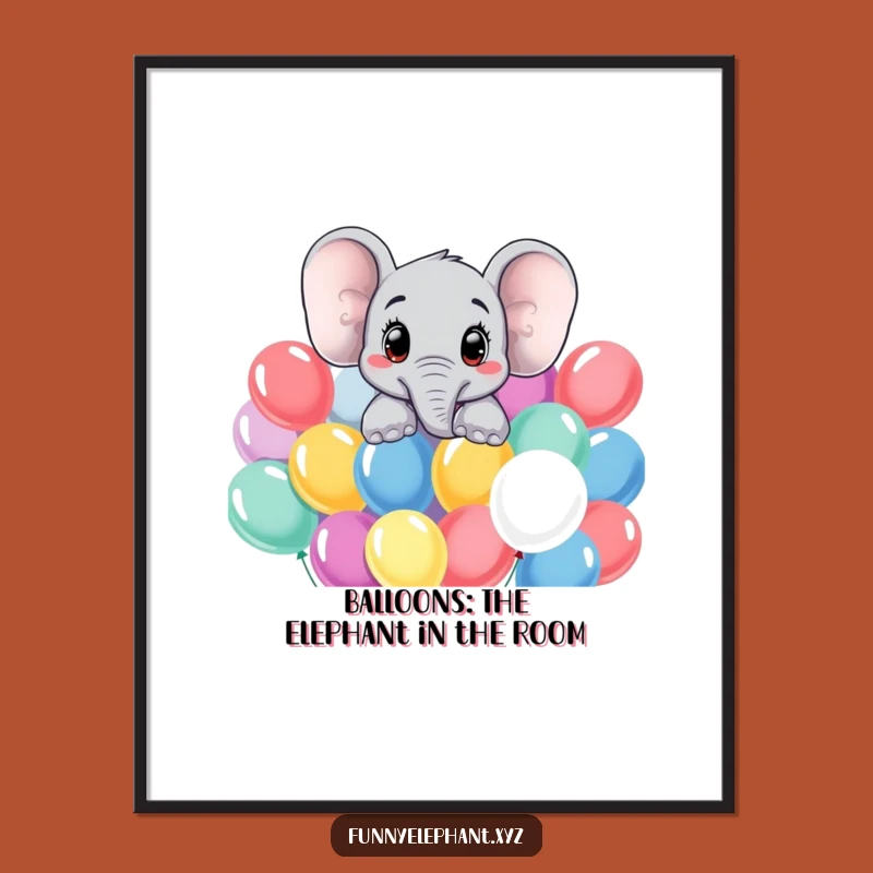 Curious Elephant Free Printable Wall Art: Funny Downloadable Decor, Modern Art