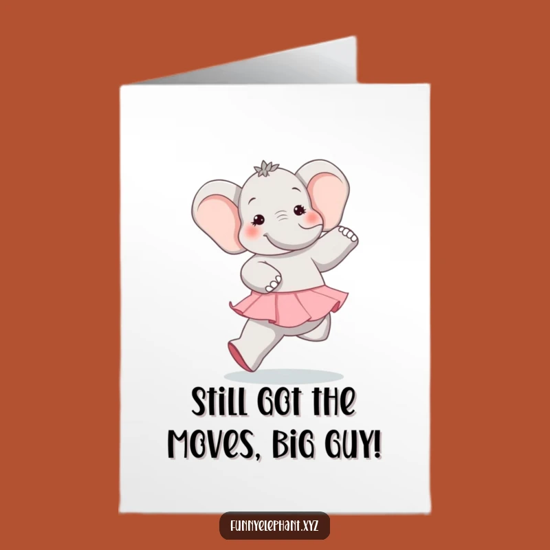 Free Printable Elephant Ballet Birthday Card - Funny Downlovable Gift