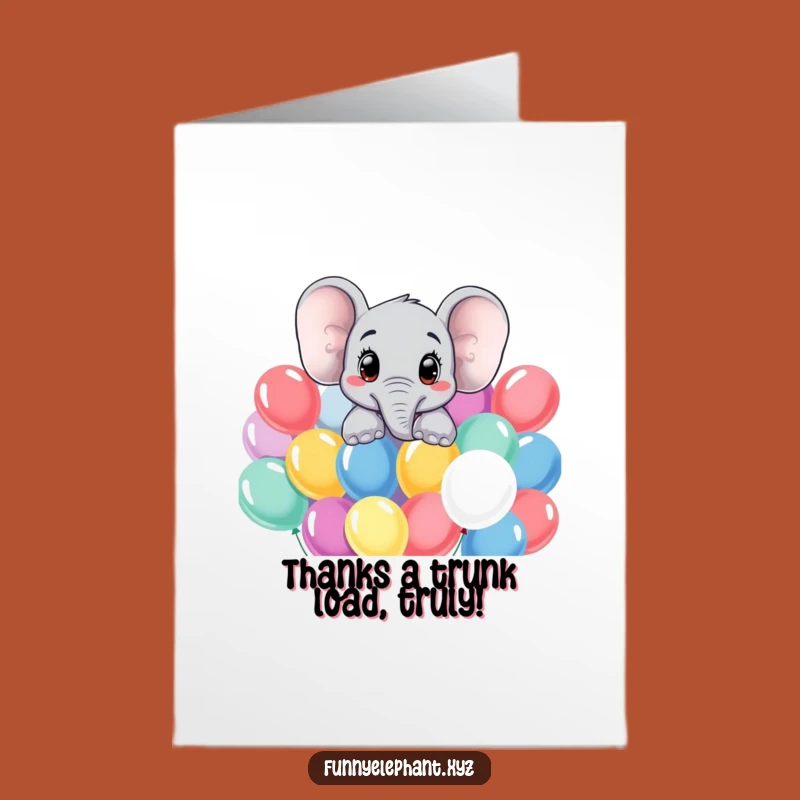 Free Printable Elephant Thank You Card: Express Gratitude with Laughter, Downloadable Fun