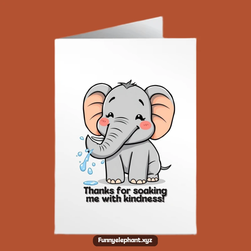 Free Printable Thank You Card: Adorable Elephant Spray, Heartfelt Downloadable Gift