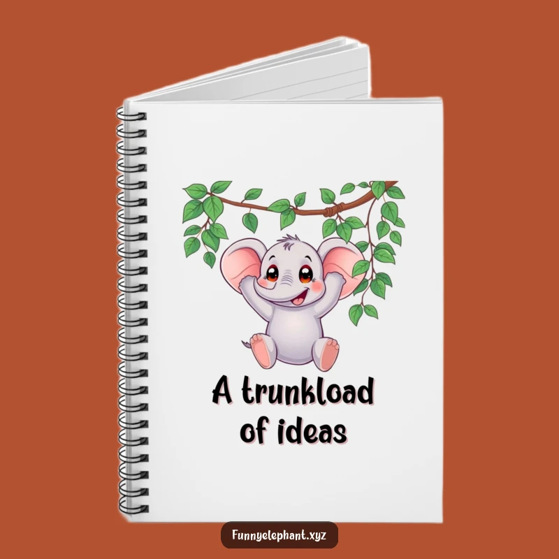 Funny Elephant Vine Swing Notebook - Journal Your Wildest Thoughts