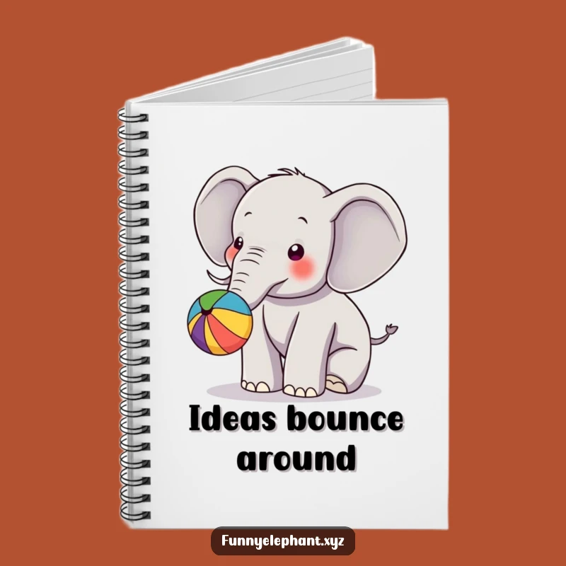 Funny Elephant Ball Play Notebook - Journal Your Playful Thoughts