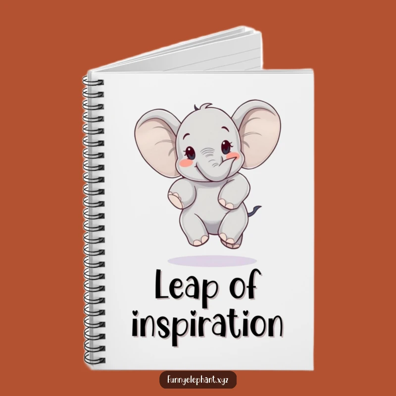 Funny Elephant Jump Notebook: Ears Like Wings, Journal of Inspiration
