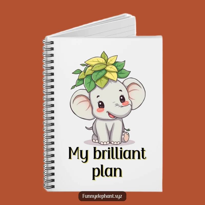 Funny Elephant Leaf Stack Notebook: Jot Down Balanced Ideas