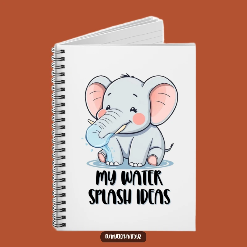 Funny Elephant Water Splash Notebook - Jot Down Your Fun!