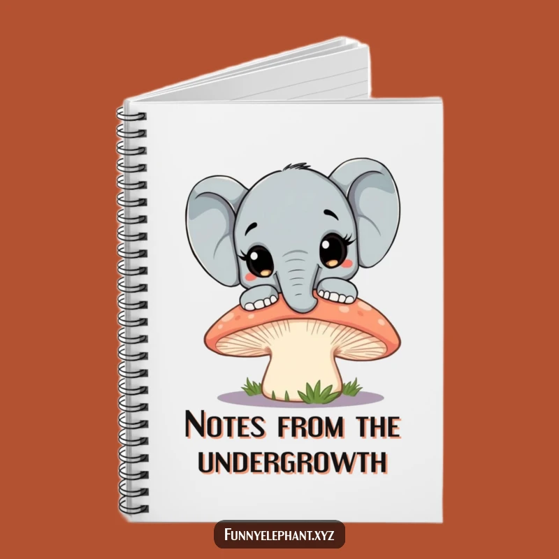 Funny Elephant Mushroom Notebook: Curious Jumbo Journal, Perfect Gift for Writers