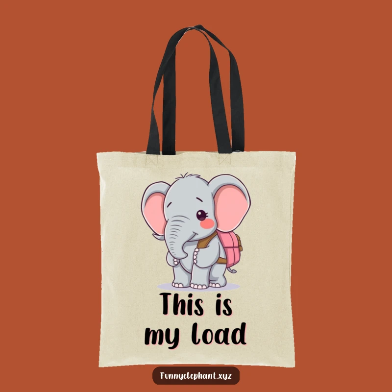 Funny Confused Elephant Backpack Tote Bag - Carry Your Chaos