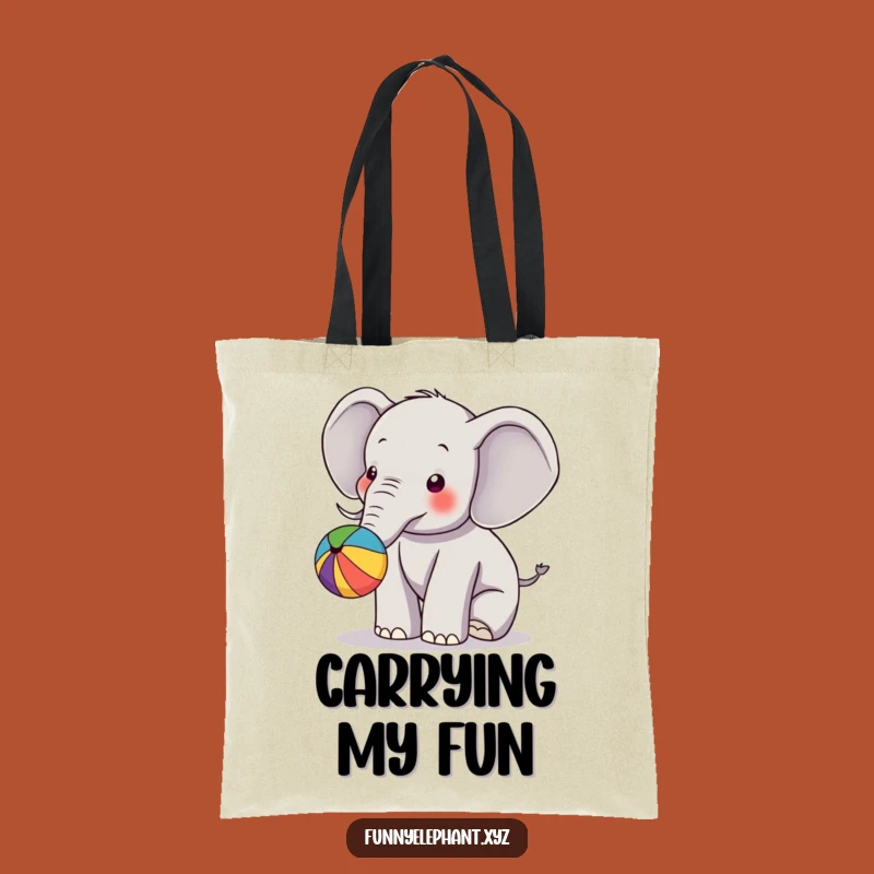 Funny Elephant Ball Play Tote Bag - Carry Your Fun Everywhere