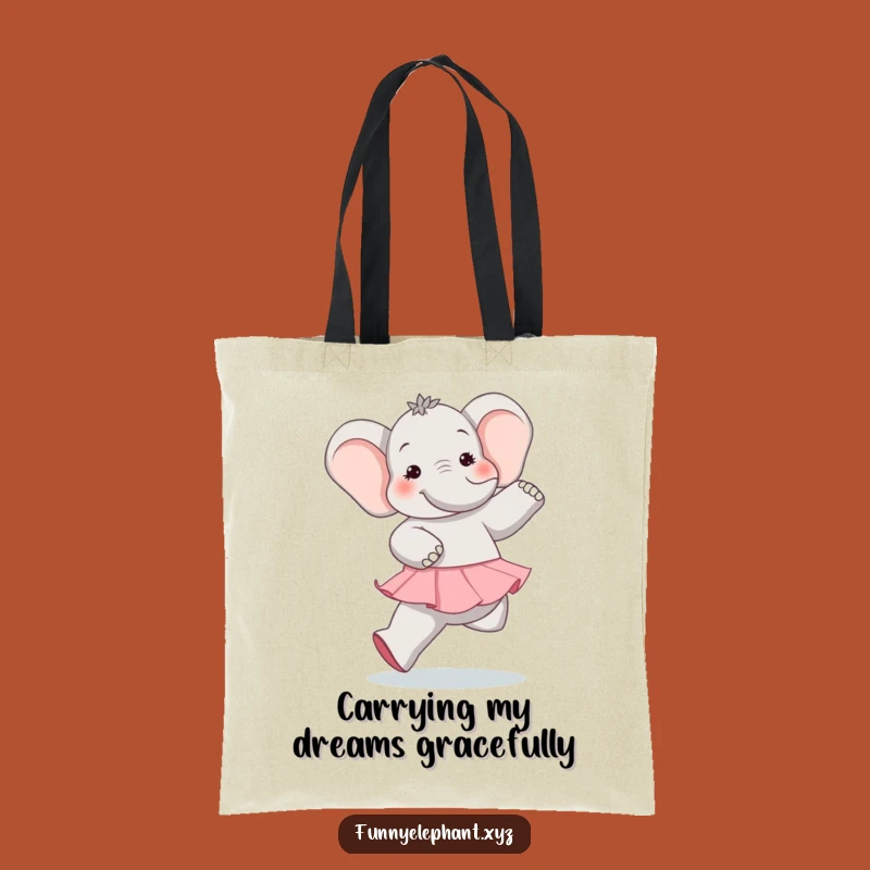 Funny Elephant Ballet Tote Bag: Carry Your Laughs with This Hilarious Dancer Bag Gift