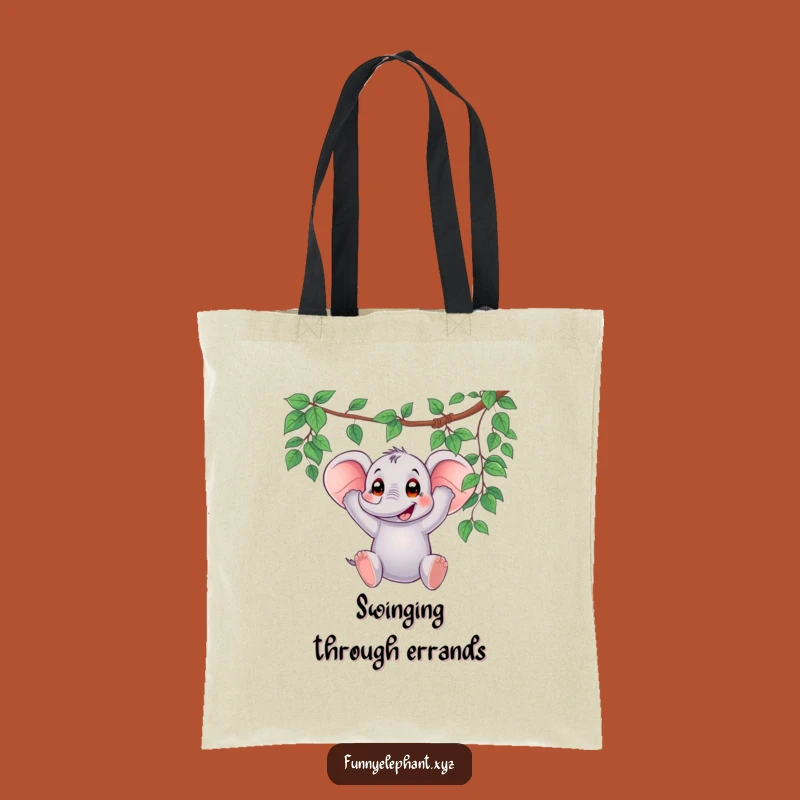 Funny Elephant Vine Swing Tote Bag - Carry Your Fun with Style