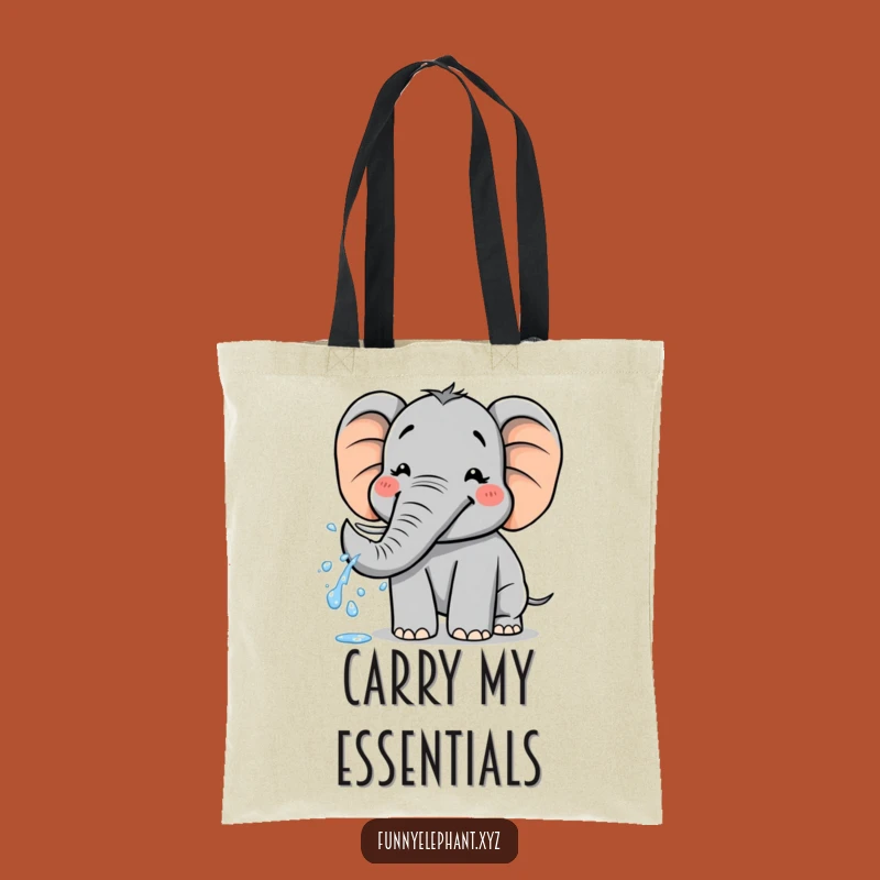 Funny Elephant Water Spray Tote Bag: Carry Your Fun