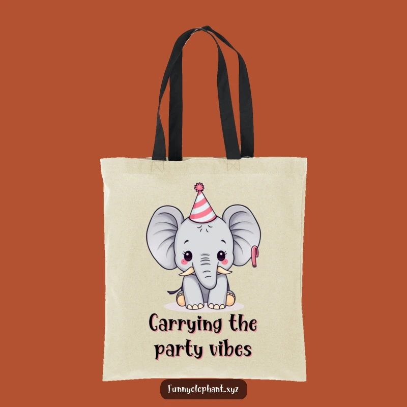 Funny Party Elephant Tote Bag: Birthday Fun, Carry Your Celebration