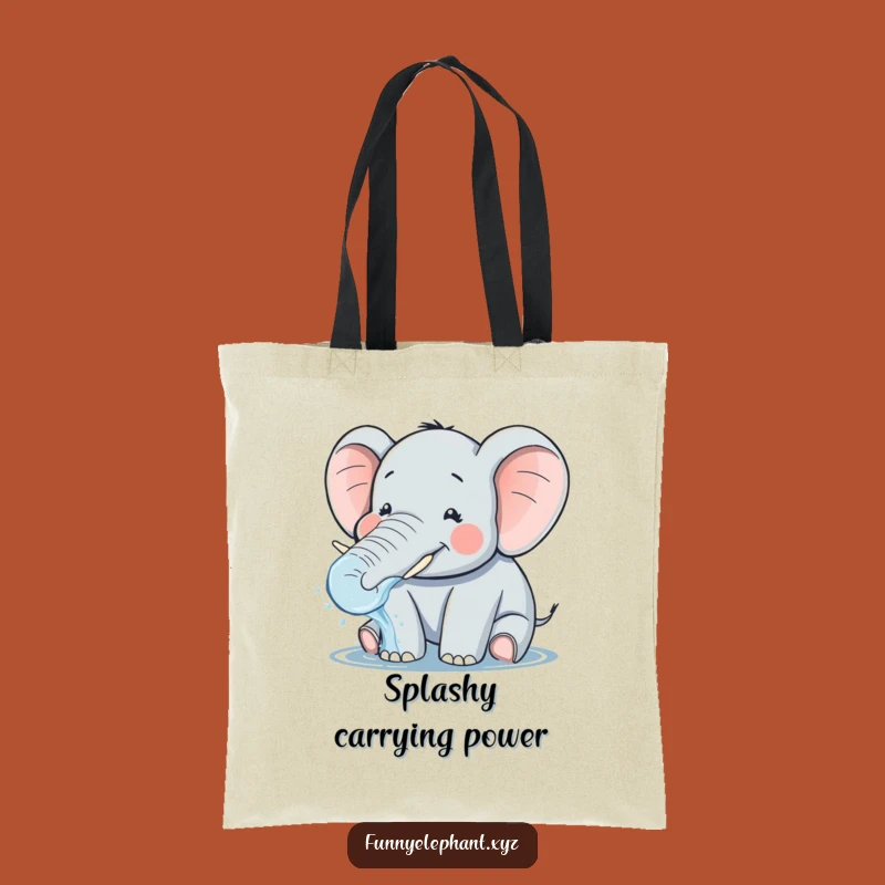 Funny Elephant Water Splash Tote Bag - Carry Your Fun!